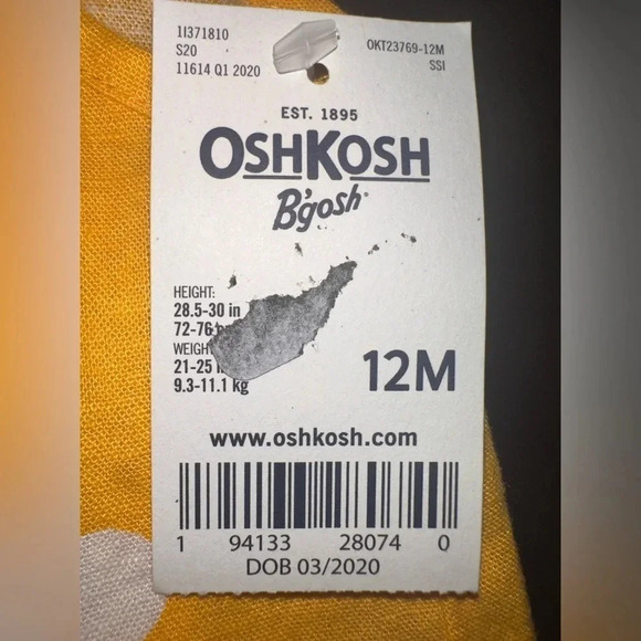 🆕 Oshkosh B'Gosh - Polka Dot Dress Size 12m - Picture 6 of 7